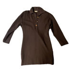 Sandro  Black Long Sleeve Collared Button Up Mini Dress Style SFPRO02529 size M Photo 0