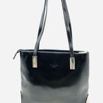Made in France black leather tote purse Photo 1