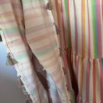 Summer Striped Rainbow Maxi Sun Dress Size Small Multiple Photo 4