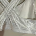 Athleta  White Sports Bra With Crisscross back Large Photo 3