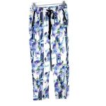 J.Crew Drapey Pull-On Pant in Vintage Floral Stripe Ankle Size 4 EUC Photo 2