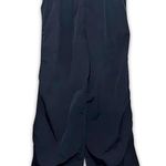 ASOS Wide Leg Pants High Rise Pull-On Style Bungee Cord Adjustable Black W 4 NWT Photo 3