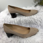 J. Crew Women Shoes Size 8 Chunky Tortoise 2” Heels Neutral Suede Slip On Photo 0