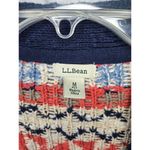 L.L.Bean  women's cotton fair isle western Aztec print knit cardigan MP. Photo 5