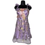 Fairy Coquette Prairie Cottagecore Floral Lace Mini Dress Babydoll Style‎ Size M Photo 1