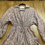 Tish Cox cotton Merry & Me Floral Cinched Waist Fit Flare Mini Dress Red Fall XS Photo 11