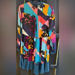 Anthropologie  Maeve Women's Gillian Abstract Colorblock Shirt Dress Size M Photo 3