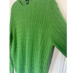 J.Crew Cable Knit Wool/Angora Blend Green Men Sweater Sz L Size L Photo 6