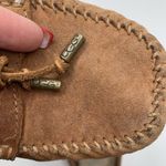 UGG  Sz 6 Roni Moccasin Slipper Suede Leather Loafer Shoes Chestnut Brown Women’s Photo 9