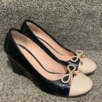 Kate Spade New York Kacey Black Patent Shale Napa Wedge Pumps Photo 0