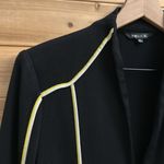 Misook  Size Medium Yellow & White Piping Front Closure Blazer Photo 3