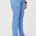FIGS Yola FIONx Ciel Blue Skinny Scrub Pants Photo 1