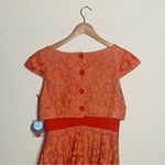 NWT Eva Franco Mira Dress Queen of Hearts Orange/Red‎ Dress ( 8 ) Red Photo 4