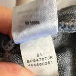 Vintage Denim Blazer Jacket Feather Trim Y2K 2000s Indie Sleaze Small Blue Photo 5