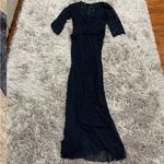 La Femme 23244 Navy Ruched Gown sz 4 Photo 4