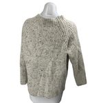Madewell  Women's Gray Ribbed Knit Mock Neck Long Sleeve Sweater Top Size L Photo 1