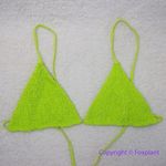 Aila Blue NEW  Free People Soraya Bikini Top, lime green, size‎ L Photo 2