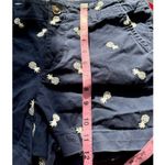 Loft Navy Embroidered Pineapple Monroe Chino Bermuda Shorts Size 6 Women’s Photo 3
