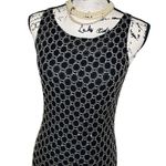 Vintage Maxi Dress Black Beaded Embroidered Sleeveless Slit 80s 90s Gothic Size M Photo 4