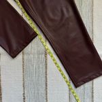 Abercrombie & Fitch The 90’s Straight Ultra High Rise Brown Faux Leather Pant 33 Photo 5