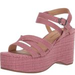Lucky Brand  Women's Carlisha Wedge flatform Strappy Sandal size 9.5 pink Photo 3