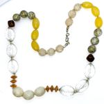 Handmade Multi-Color Earth Neutral Tone Beaded Necklace Photo 4