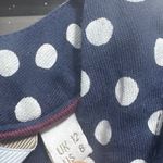 Boden Althea Flare Cuff Polk a Dot Top Size 8 Blue Photo 3