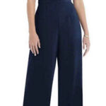 After Six  Women’s Navy  Haltertop Pantsuit Size Small NW… Photo 0