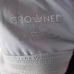 NWOT Crowned Athletics Geodesic Icon Day Long Sports Bra Large Silver Photo 4