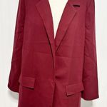Just Fab For All Women's Work Office Lapel Blazer Burgundy Red Size XL Photo 0