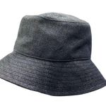 Nordstrom Gray Woven Wide Brimmed Bucket Sun Hat Classic Summer Resort Travel Photo 4