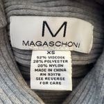 Magaschoni Sweater Womens XS Gray Mock Neck Ribbed Knit Neutral Minimalist Photo 5