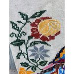 One Size//Vintage 70s Hand Embroidered Wool Mexican Poncho Size L Photo 3