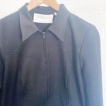 Hugo Buscati  Collection Polyester Zip With Snap Bottom Black Light Weight Jacket Photo 1