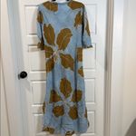 Oneseason Long Cadaques Powder Poppy Dress Small Blue Photo 7