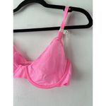 Aerie NWT  Smoothez Hot Pink Microfiber Mesh Unlined Underwire Balconette Bra 32B Photo 2