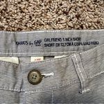 Gap  Girlfriend Grey and White Stripe Cotton Blend Short Photo 1