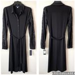 Tommy Hilfiger  Lace Sleeve Jersey Knit Shirt Dress Black 8 Photo 2