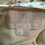 Gal Meets Glam Sophie Cropped Floral Jumpsuit Size 6 Cream Wide Leg Photo 6