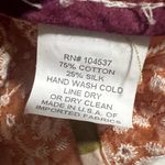 Burning Torch Orange White Floral Semi Sheer Blazer in Excellent Condition Size L Photo 4