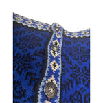 L.L. Bean Vintage Women's Medium Fair Isle Winter‎ Blue Knit Sweater Winter Black Photo 4