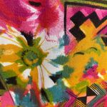 Vintage Jumpsuit‎ Abstract Floral Pattern FLAWS Boho Casual Sleeveless Tie Waist Pink Size M Photo 5