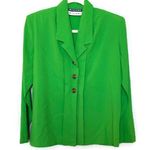 Vintage Williams for Williams Vibrant Green Women's Blouse Top Size 6 Photo 0