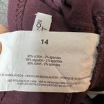 Nine West Heidi Pull-On Straight Burgundy Pants Stretch Cotton Comfort Size 14 Photo 6