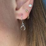 The Moon silver clasp earrings Photo 2