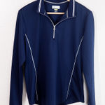 Greg Norman Play Dry Quarter Zip Pullover Navy Long Sleeve Womens L G Golf Shirt Blue Size undefined Photo 0