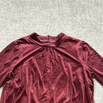 Boden Livia Dress Womens 16 18 Long Ruby Ring Red Velvet Shift Maroon Holiday Photo 2