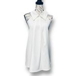 Stylewe 2XL White Halter Tank Top Sleeveless Collared Stretch Pleated NWT Size 2X Photo 1