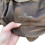 Aerie  Offline Ribbed Shine Twist Front Sports Bra In Relic Brown Small Photo 5