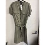 Banana Republic Factory Olive Green Utility Shirt Dress Size S NEW $90 Photo 2